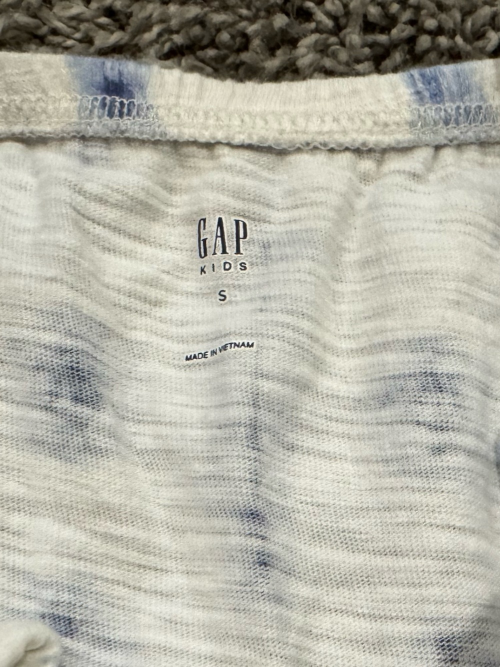 GAP Blue and White Tie-Dye Hooded Top - Picture 10 of 11